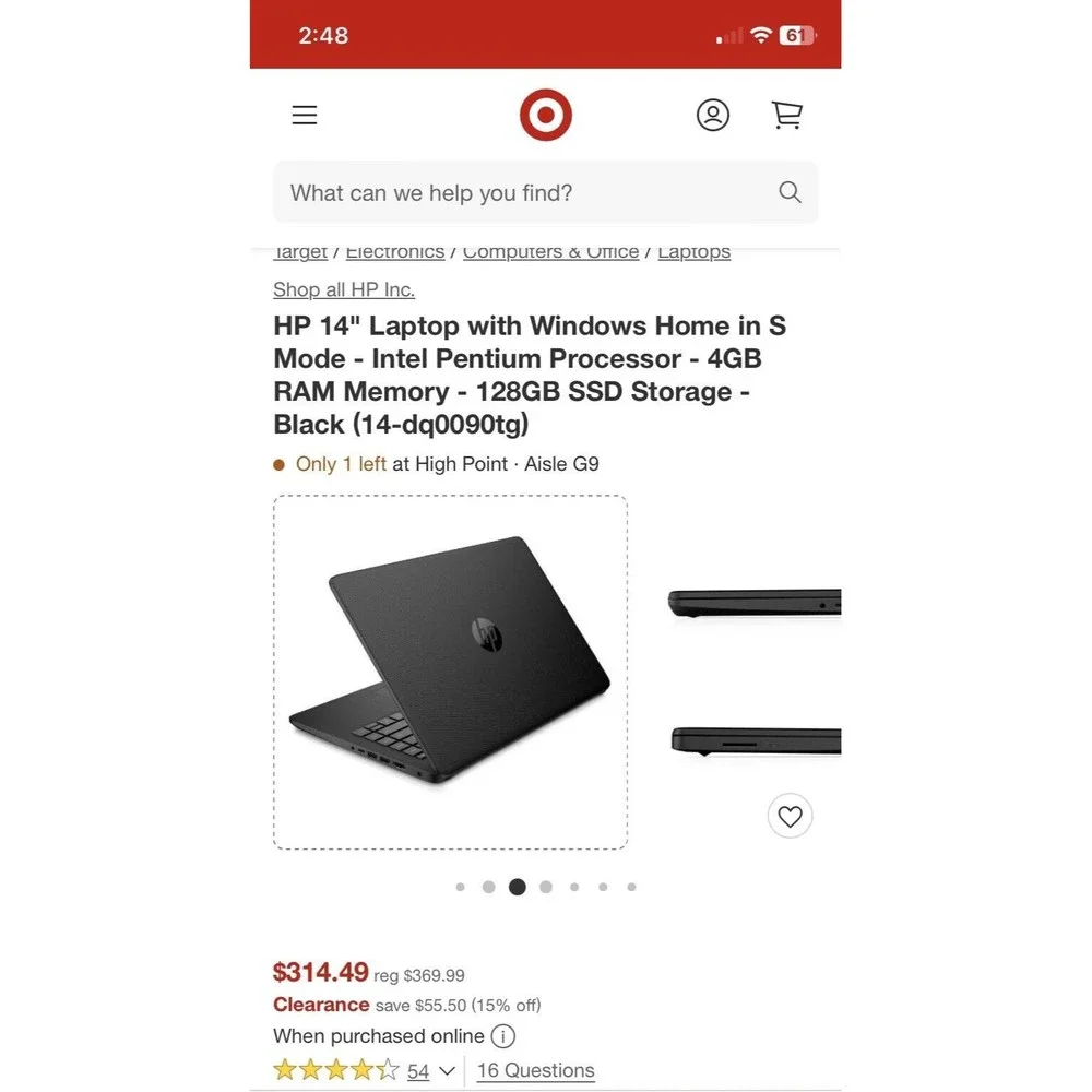 HP 14-bw066nr 14” Renewed Laptop Windows 11 OS